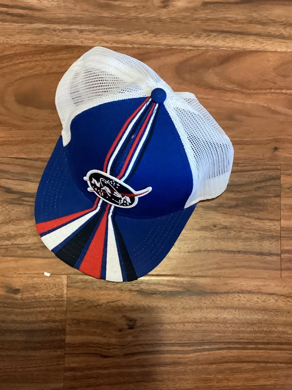 NASA Kids Blue & White Trucker Cap with Red Accent